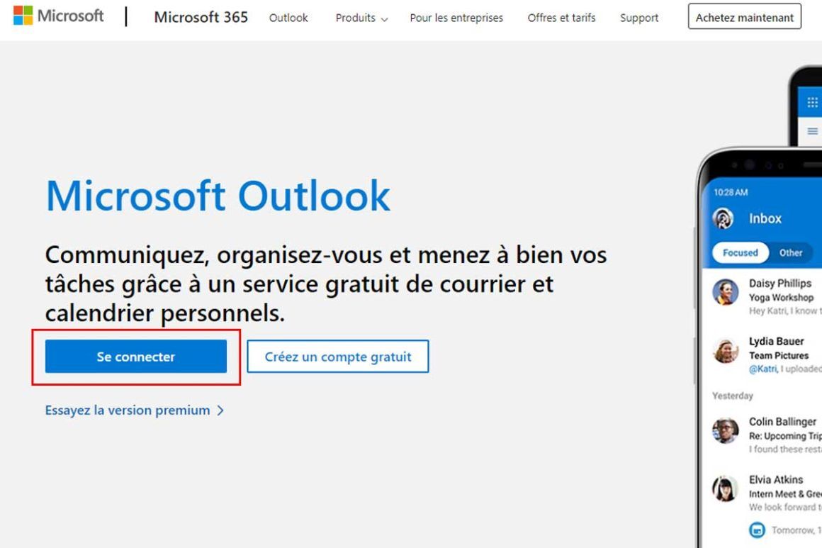 Outlook Ouvert Impossible De Trouver Page De Garde Comment accéder à un compte Outlook ? - DTS Tech